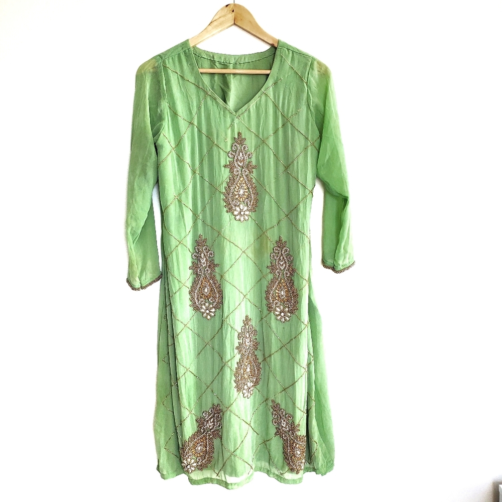 Lime Green Indian Salwar Kameez